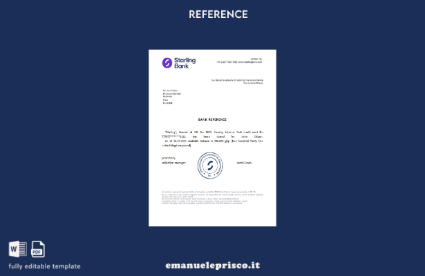 stile verificato Modello di riferimento della banca Starling del Regno Unito